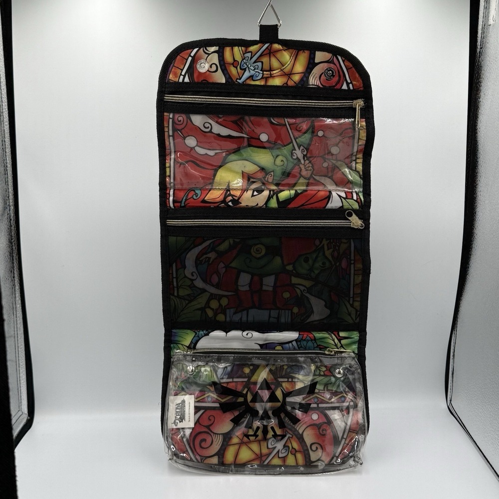 Legend Of Zelda Wind Waker Stained Glass Travel Organizer Cosmetic Bag